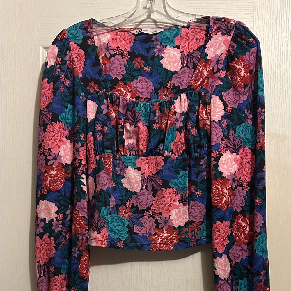 SO Multicolor Floral Blouse